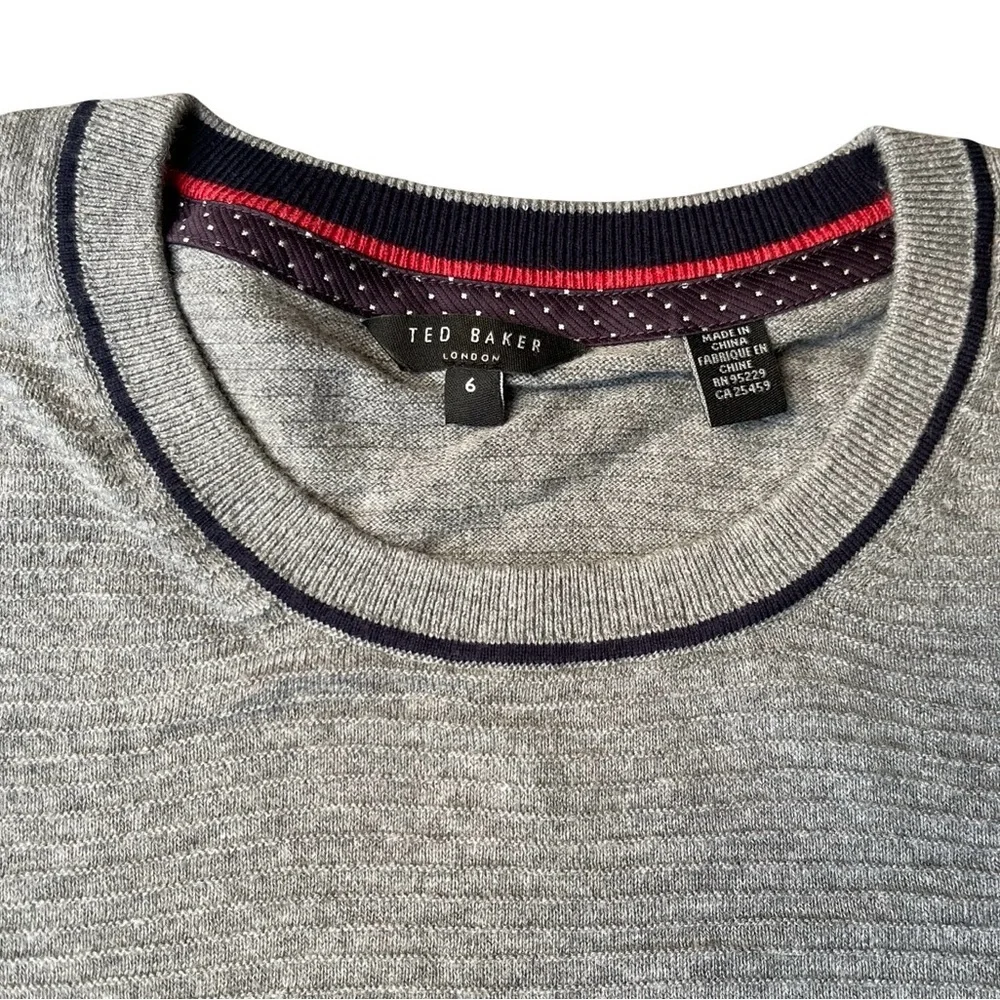Ted Baker London Gray Short Sleeve Crewneck Sweater – Size 6 (XL) - Picture 8 of 11